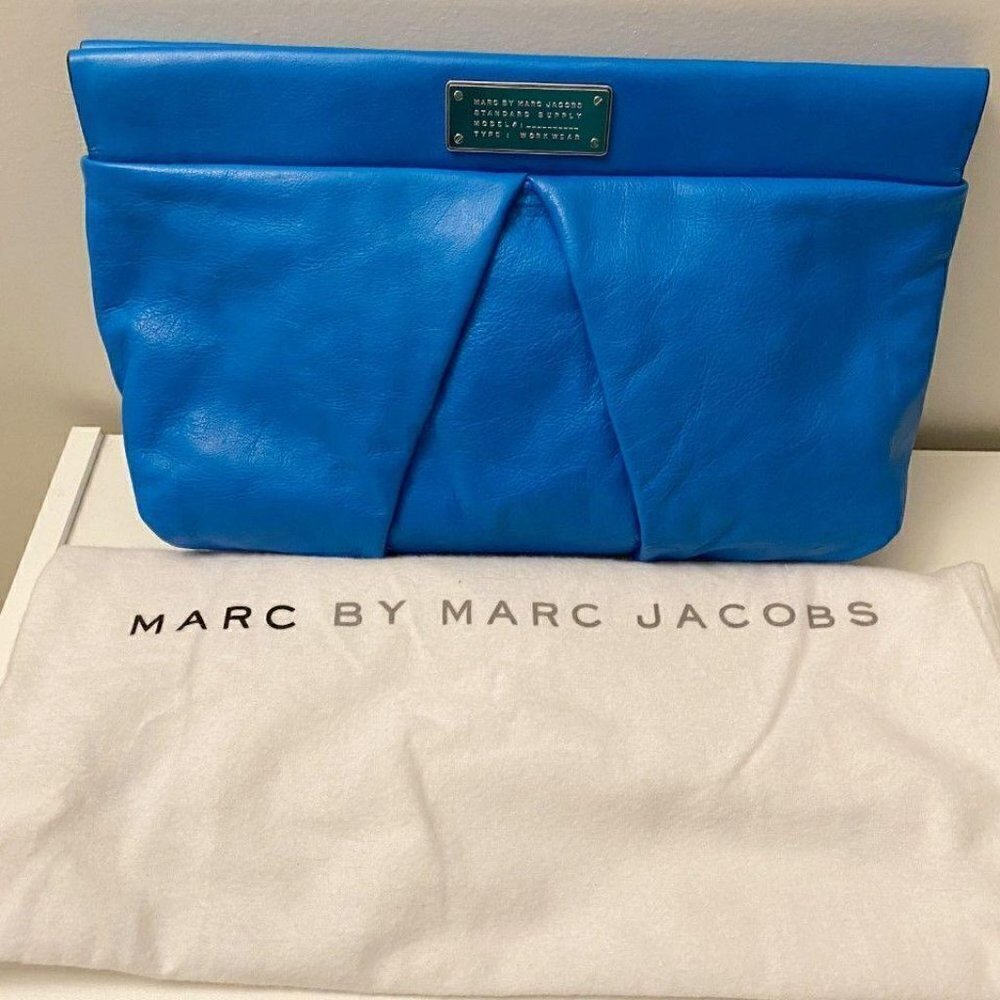 MARC by MARC Jacobs Marchive Clutch Neon Blue NWT - Picture 3 of 6